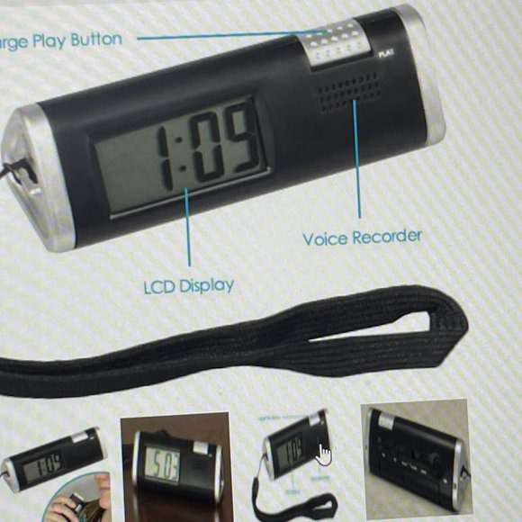 NEW in box / 3-in-1 Travel Alarm Clock with Voice Recorder - Picture 4 of 4